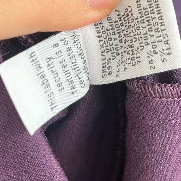 Diane Von Furstenberg Fit and Flare Dress Purple - Picture 5 of 6